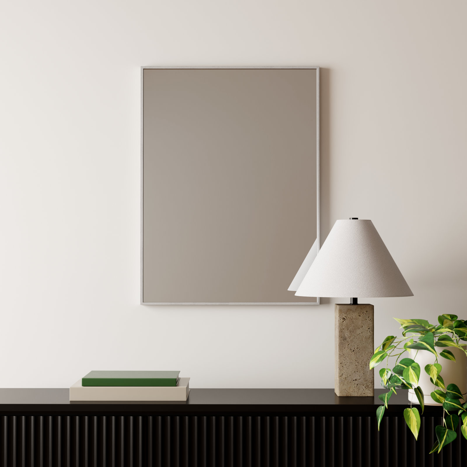 Sabine 36" Accent Mirror, 32" x 24", Silver