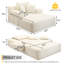Canapé-lit convertible surdimensionné de 153 cm (60,2 po), fauteuil méridienne et lit d'intérieur 2 en 1, fauteuil en velours côtelé avec coussin à ressorts et en mousse, larges accoudoirs rembourrés et poche de rangement, fauteuil confortable pour le salon, la chambre ou la chambre d'étudiant.-1412064076
