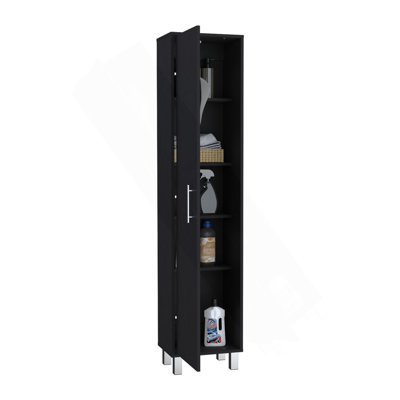Armoire de rangement avec balais et quatre tablettes Laska