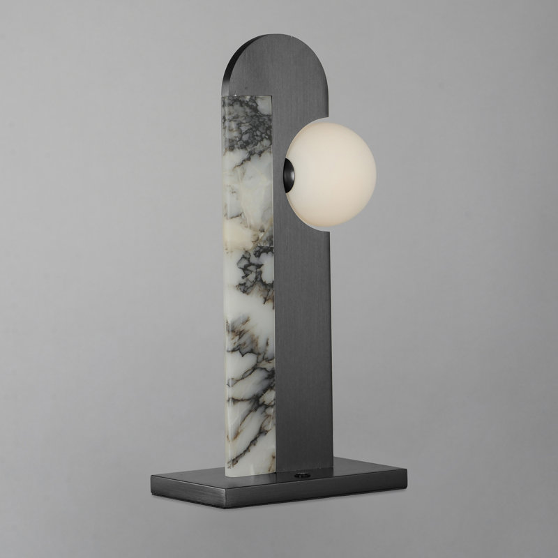 New Age Table Lamp, Brushed Gunmetal