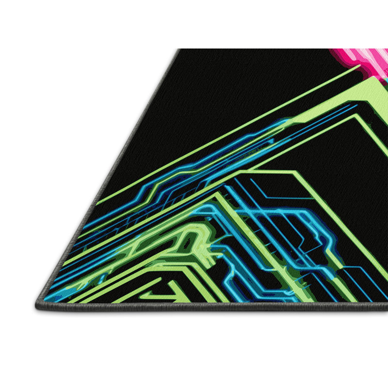 Fluorescent Echo Rug, Square 4'
