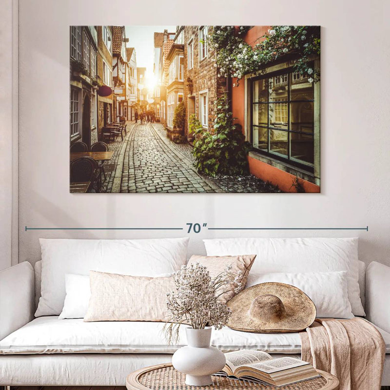 Sirci, vieille rue européenne, H 34 po x l 51 po