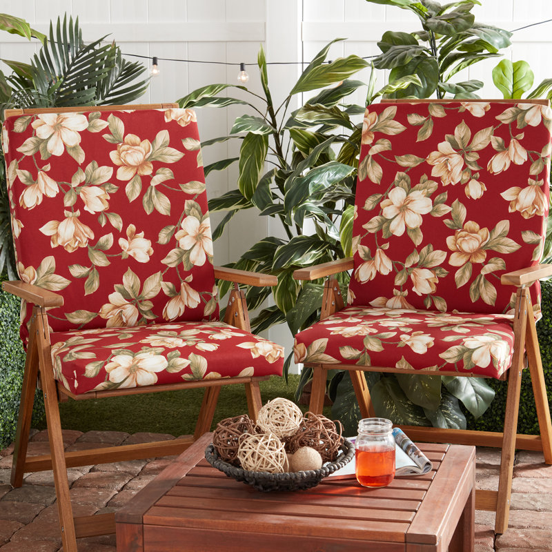 High Back Dining Chair Pad, Roma Floral