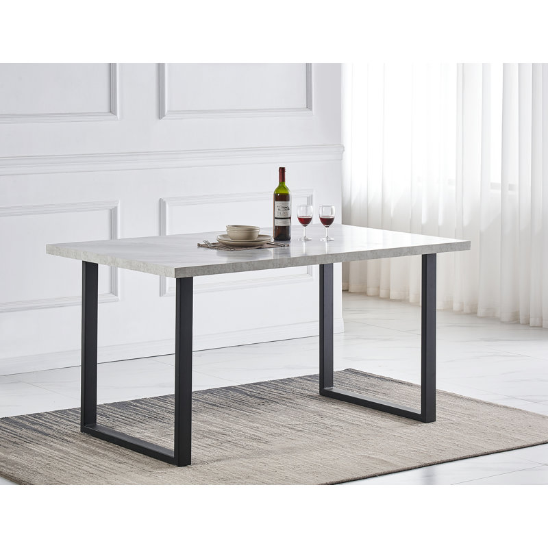 Modern 150Cm Marble Pattern Dining Table With 4 Ample Velvet Armchairs, Teal