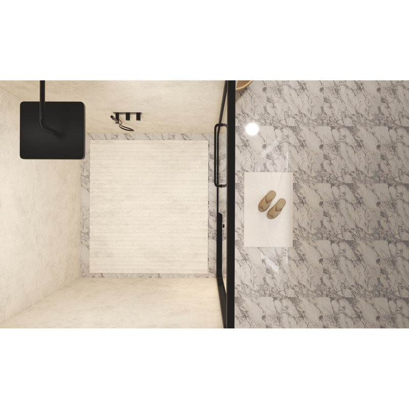 Double Sliding Safety Glass Shower Door Modern Matte Style Bathroom