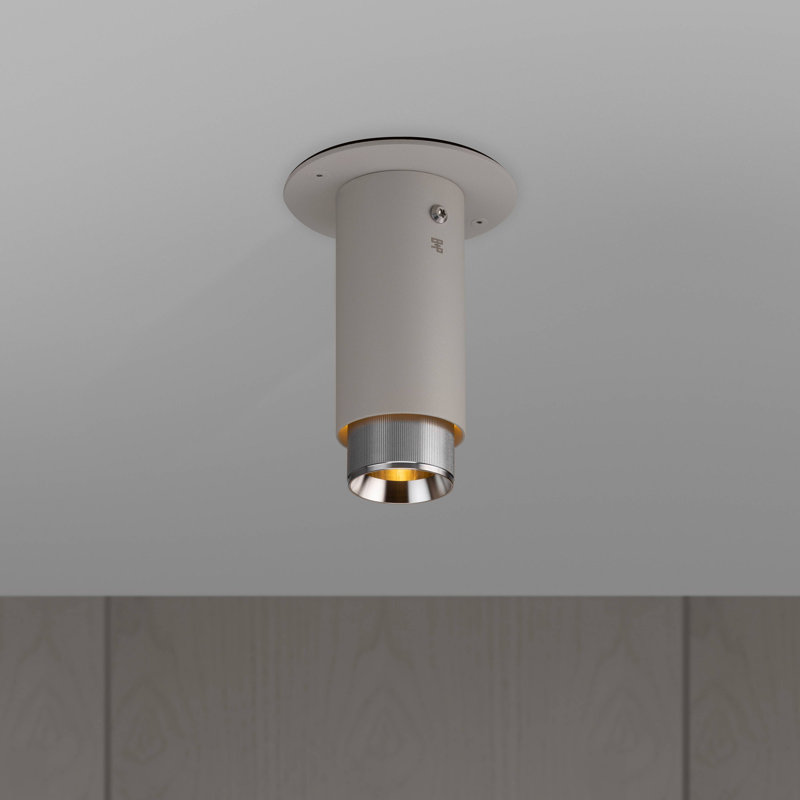1 - Light Flush Mount, Steel, Stone