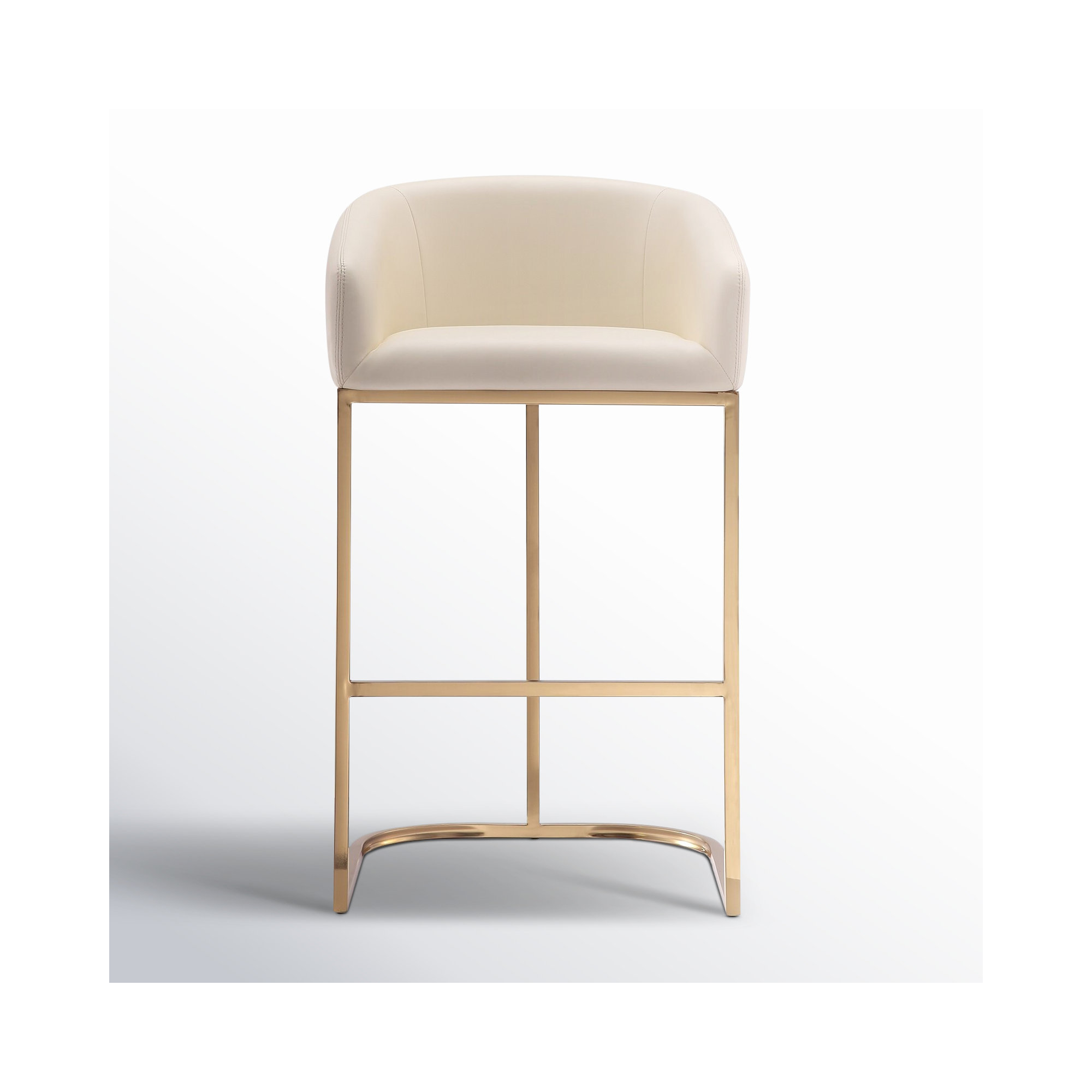 Louvre Bar & Counter Stool, Cream, Bar Stool (30" Seat Height)