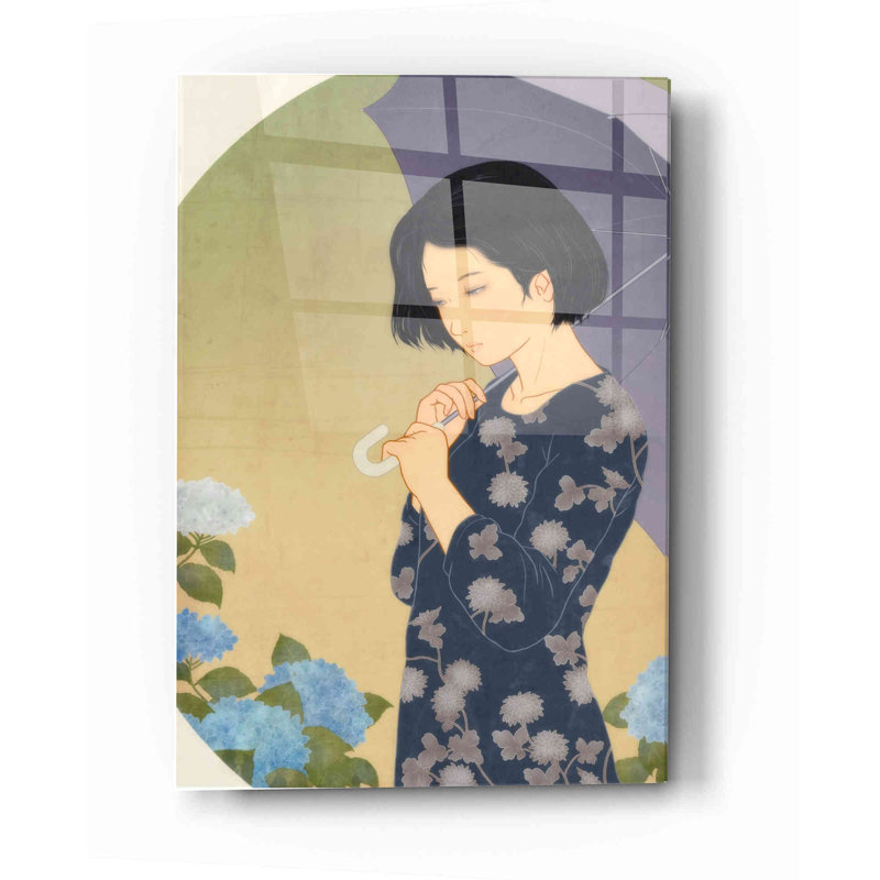 Winston Porter «Ajisai» par Sai Tamiya, art mural en verre acrylique, H 16 po x l 12 po x P 0,12 po