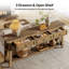 Console 70,87 po avec 3 tiroirs et tablettes, canapé-lit long en bois de style campagnard pour le salon, le vestibule et le couloir-1785321791