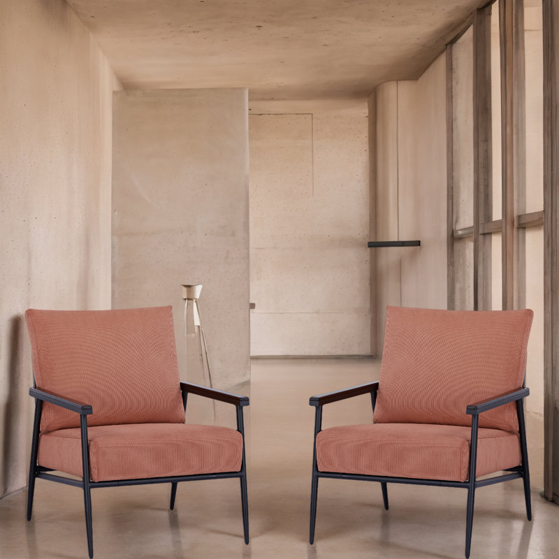 Fauteuil Kaim, 100 % polyester orange
