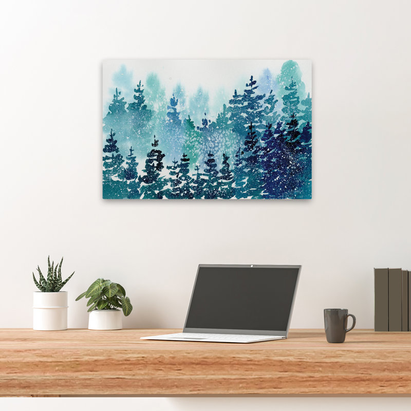 Forêt de Noël - art de Noël, H 16 po x l 24 po
