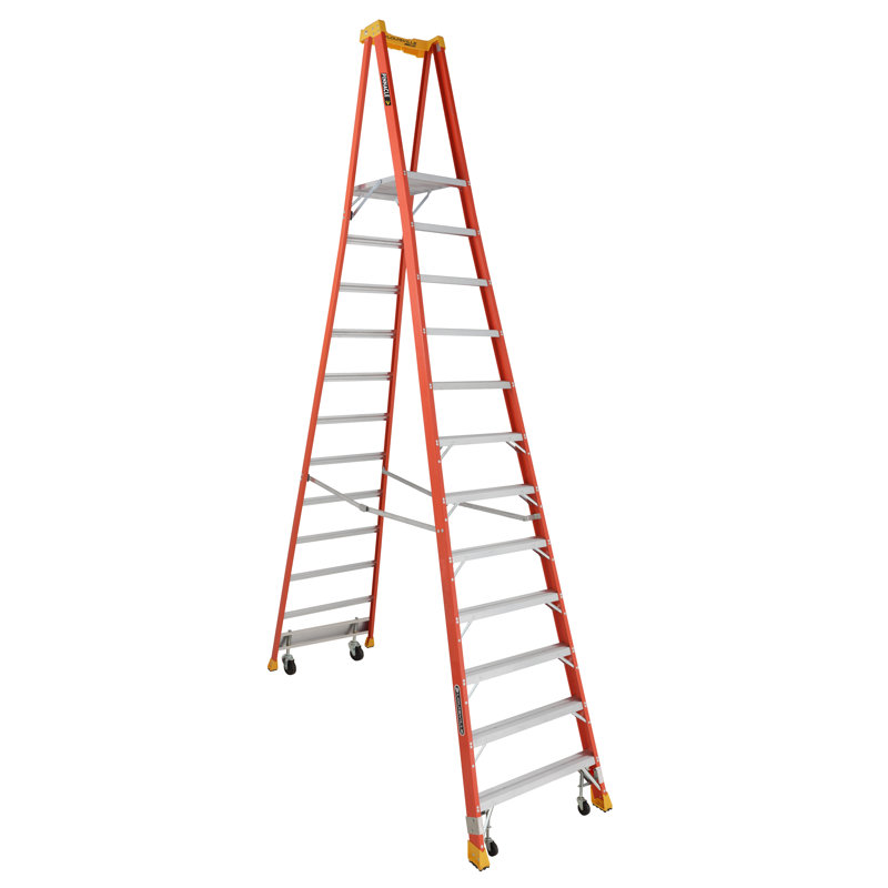 Échelle de louisville, 12 pi, échelle de verre pinnacle plateforme de fibre de verre, capacité de charge de type ia, capacité de charge de 300 lb, fxp1712
