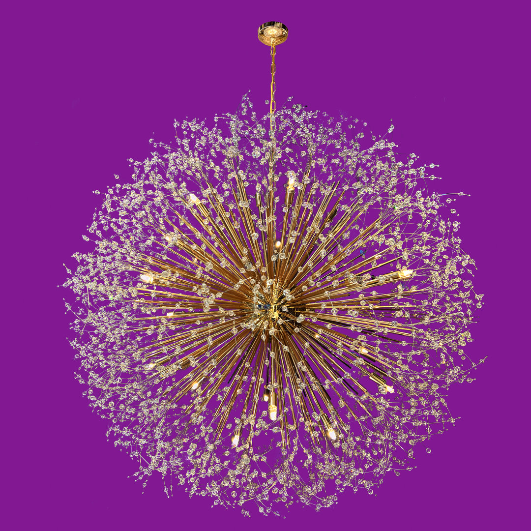 Amaleah 24 - Light Sputnik Sphere Chandelier with Crystal Accents Mercer41 