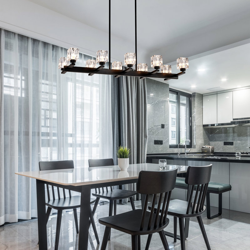 Lustre suspendu en cristal Felix à hauteur réglable