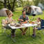 Table de camping portable de 4 pi avec plateau en Hdpe et pieds en métal avec verrou de sécurité pour la fête