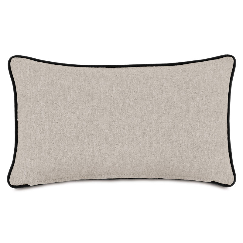 Sol Embroidered Decorative Pillow, Rectangle 13"H x 22"W