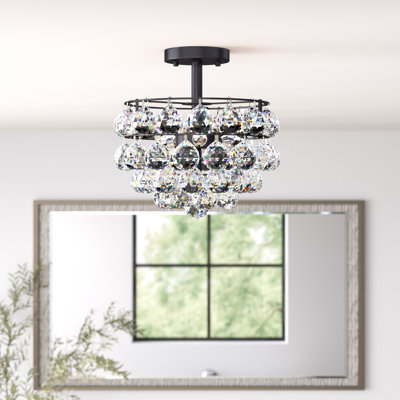 Kieron 5-Light Dimmable Crystal Flush Mount 