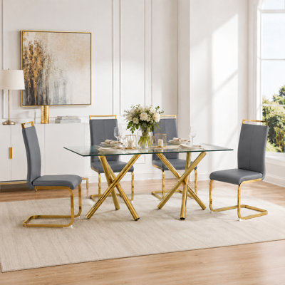 Ensemble de salle à manger 5 pièces Modern Glam