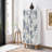 Modern Shoe Cabinet with Solid Wood Legs & Handles, White, 19.7 x 53.1 x 15.0 inches | 100% Melamine Coated Chipboard, UV Coating | Numerous Shelves, Stylish & Functional Storage Solution for Entryway & Hallway