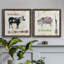 Vache dorée - ensemble de 2 peintures sur toile encadrées-1417209935-1417209932