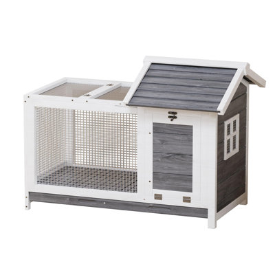 Cage en métal résistante aux intempéries en bois