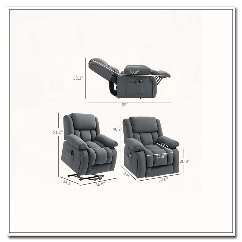 Fauteuil de massage pour adultes, Gris antique