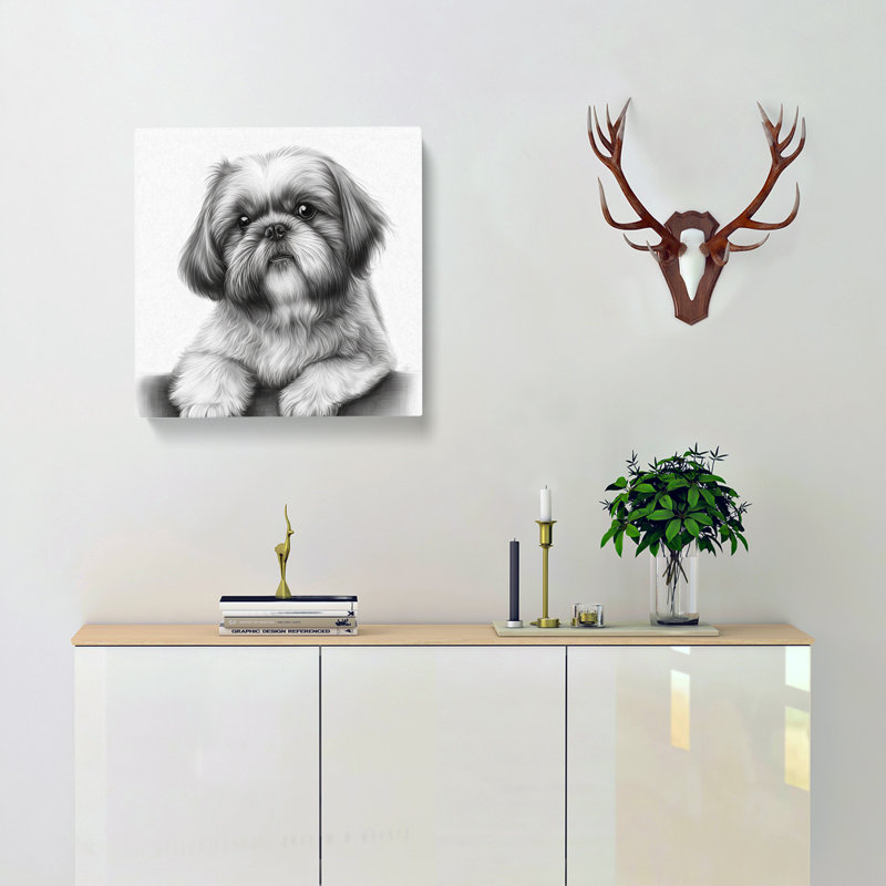 Shih Tzu - No Frame Print, 35cm H x 35cm W x 3cm D