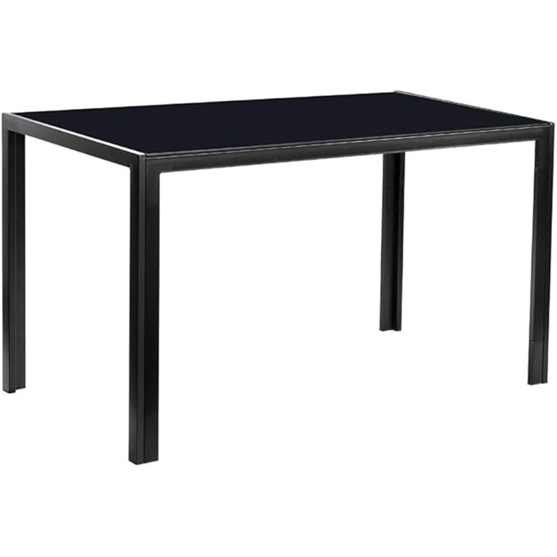 Table de salle à manger Majlis, H 29,39 po x L 47,10 po x P 27,42 po, Noir