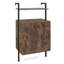 1 bibliothèque murale PCS avec armoire de rangement, bibliothèque industrielle 2 portes avec tablettes ouvertes brun rustique-194000135