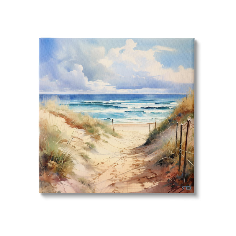 «Cloudy Summer Coast On Canvas» par RB Print, H 36 po x l 36 po x P 1,5 po