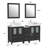 Ravenna 60" Freestanding Double Sink Bathroom Vanity with Engineered Marble Top and Matching Mirrors-23188983