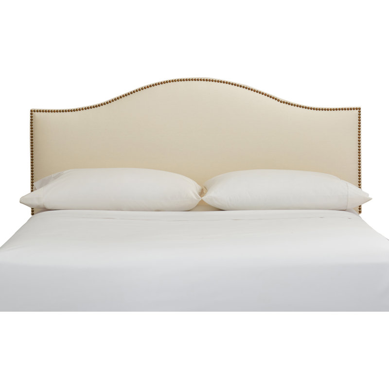  Upholstered Panel Headboard, Full, Washed Zebra Chocolate