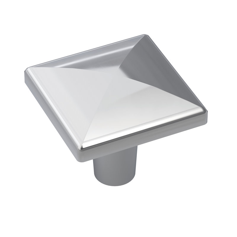 Poignée extensible carrée, H 1,19 po x l 1,19 po x P 0,8 po, Chrome poli