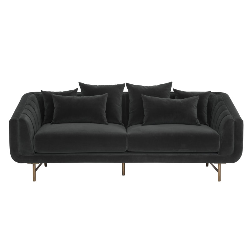 Veera Velvet Sofa, Black