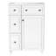 Meuble-lavabo de 24 pouces avec lavabo en céramique. Gain de place. 2 tiroirs, 1 porte. Et bois. Blanc. Facile à entretenir - il y a beaucoup d'espace de rangement. Assemblage-130597569