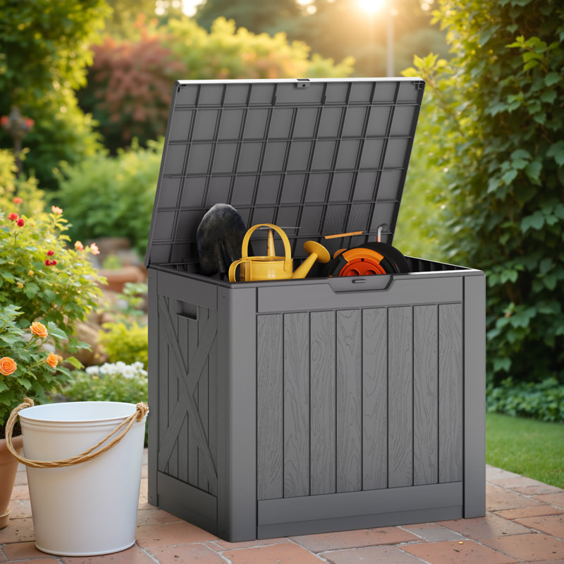 Table d'appoint 40 gallons en résine, Gris