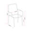 Chaise de patio empilable Palaio -1707071967