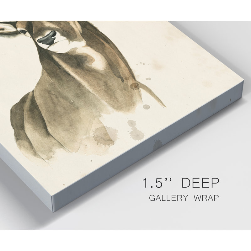 Reproduction d’art sur toile tendue « Watchful Woods I », H 27 po x l 18 po x P 1,5 po