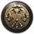 Laiton antique / bois de noyer foncé