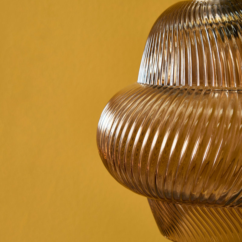 Deivid 22cm Glass Pendant Light - Gold