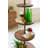  Four-Tier Metal and Wood Display Tower 21.63 Inch Gray Finish