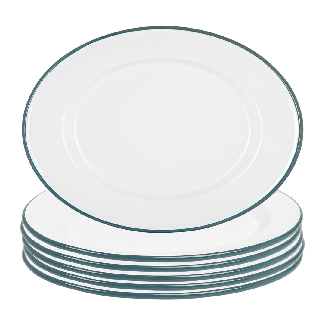 Argon Tableware Porcelain Stainless Steel Platter Serving Dish