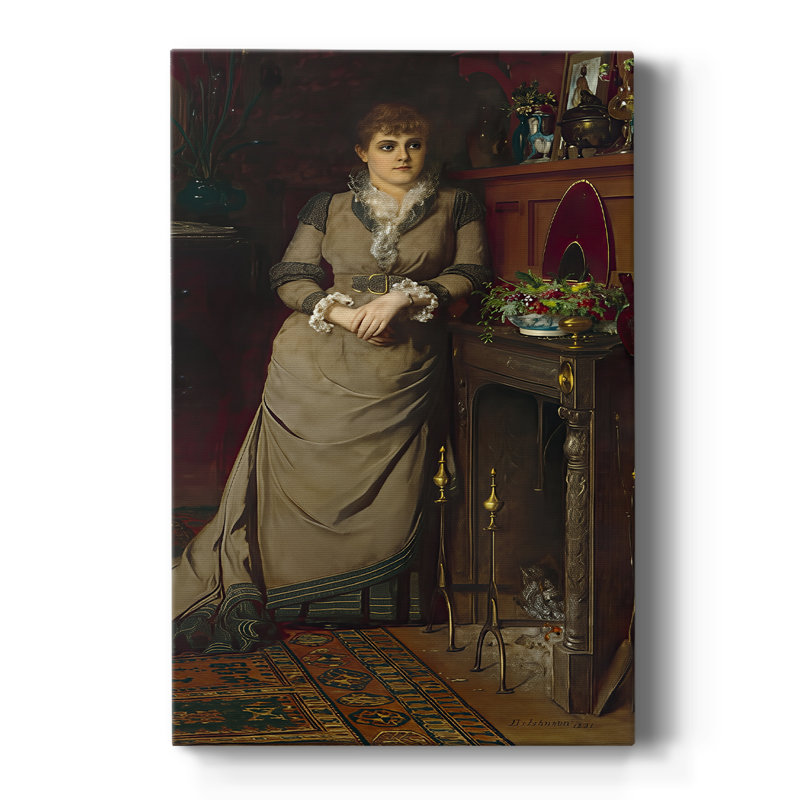 Harriet Hubbard Ayer - toile tendue par Eastman Johnson, 24 po x 36 po