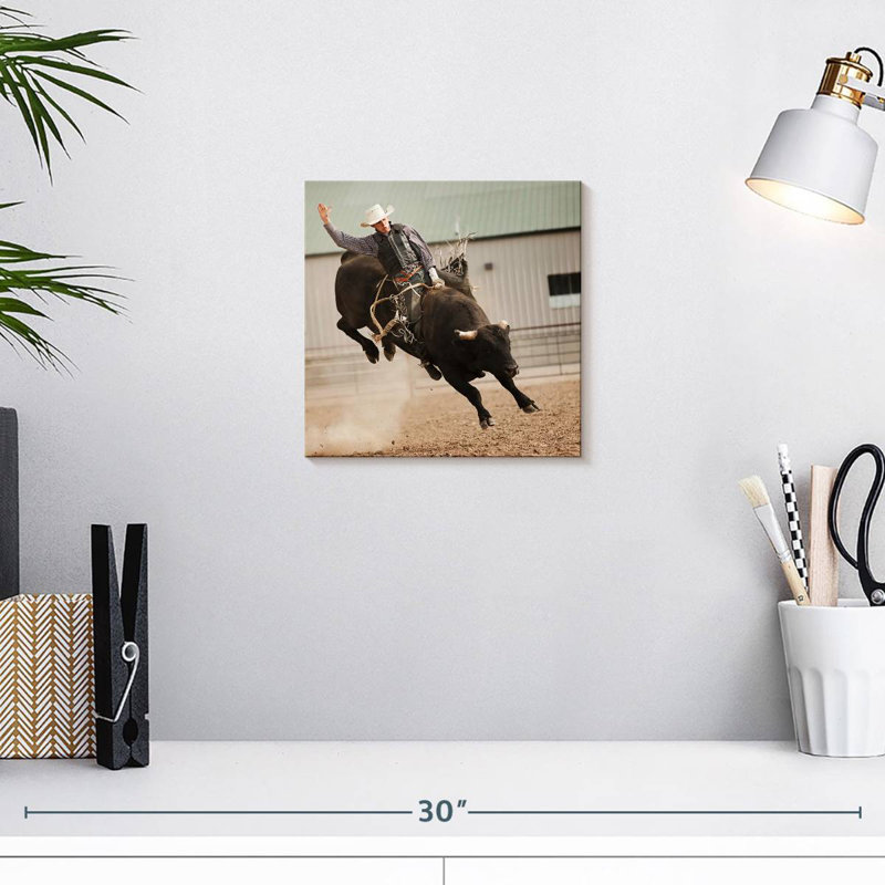 Rodeo taureau Brampt Cowboy, H 10 po x l 10 po