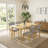 5-Piece Dining Set - Solid Wood Table and Upholstered Chairs-932685748
