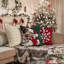 Housse de coussin pour père Noël 17 "x 17" Green Loop-116794474