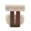 Chaise d'appoint moderne et sculpturale, beige-225040728