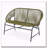 OUTDOOR PATIO WICKER LOVE SEAT-799755643