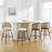 Cane Back Swivel Upholstered Stool-310099296-310099302-323371338