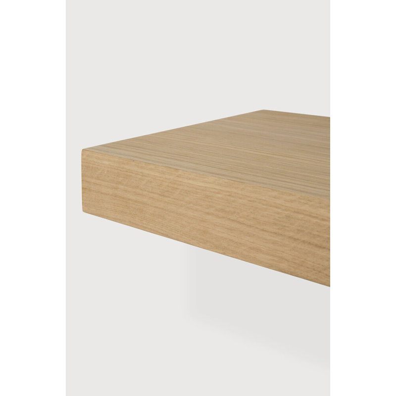 Wall Oak Solid Wood Floating Shelf, 2" H x 27.6" W x 8.7" D, Natural Oak